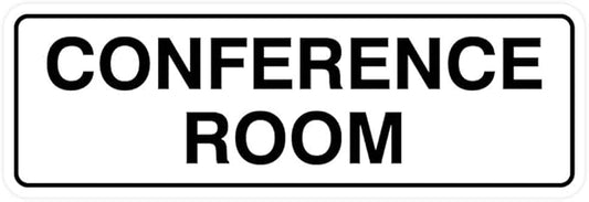 Standard Conference Room Sign - White - Medium 10 Pack