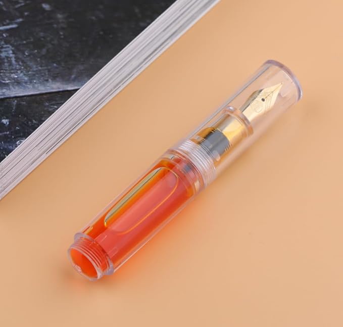 czxwyst Majohn Wancai 2.0 Mini Pocket-Size Eyedropper Fountain Pen (F Nib 0.5mm, Transparent)