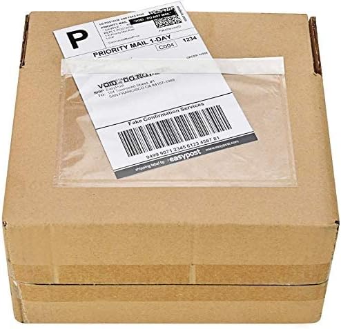 Coopaty 6" x 9" Adhesive Packing List Envelopes Clear Plastic Mailing Shipping Envelope Pouch (500 Pack)
