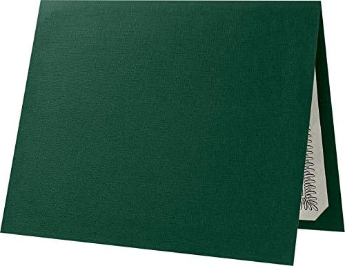 LUXPaper 9.5" x 12" Certificate Holders | Green Linen | 100lb. Cover | 50 Qty