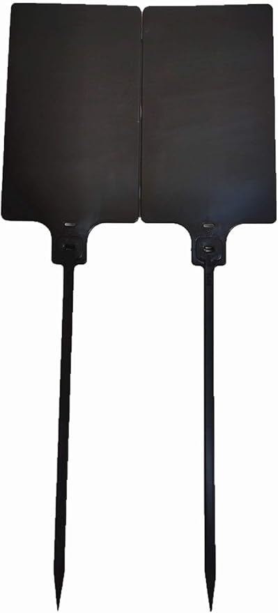 Blank Waterproof Plastic Tags Marker Ties Large Labeling Tags 2.28"×3.94" (50pcs, Black)