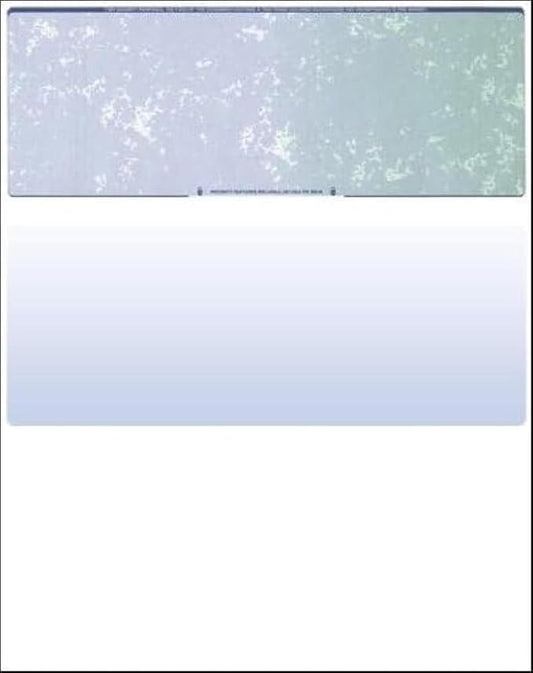 Compuchecks Check on Top Blank Check Paper - 250 Pack, Quick-Books & Laser Printer Compatible - Security Business Checks with Voucher - 8.5" x 11" Blue/Green Prismatic