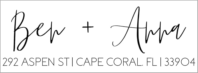 Self Inking Modern Address Stamps | Custom Return Address Stamper (Modern Brush Script, Xtra Large)