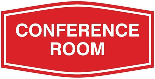 Fancy Conference Room Sign (Red) - Medium