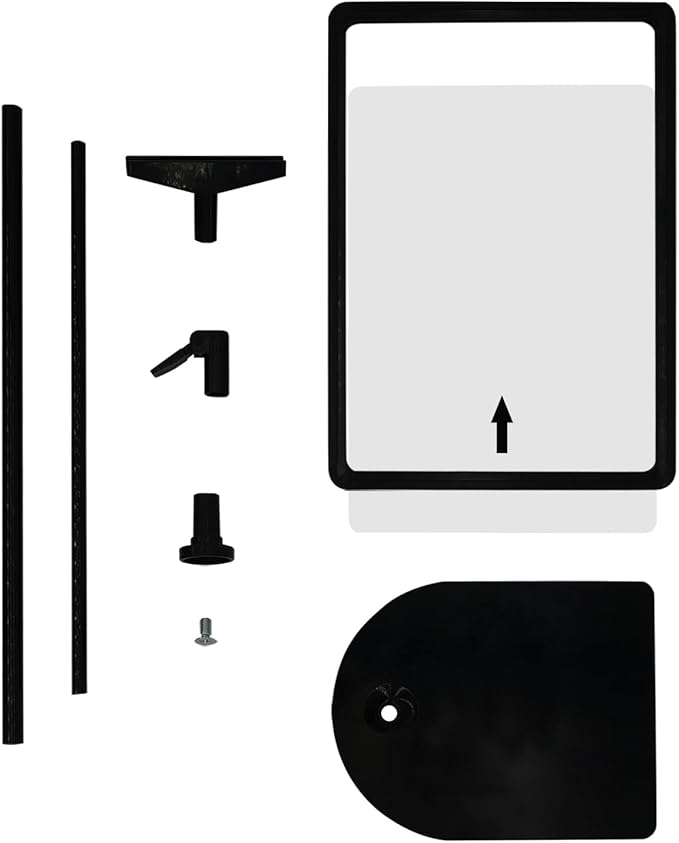 BUTUNITA Adjustable Sign Holder - 8.5 x 11 Inch, Table & Floor Stand, Vertical & Horizontal Display, Black (6Pcs)