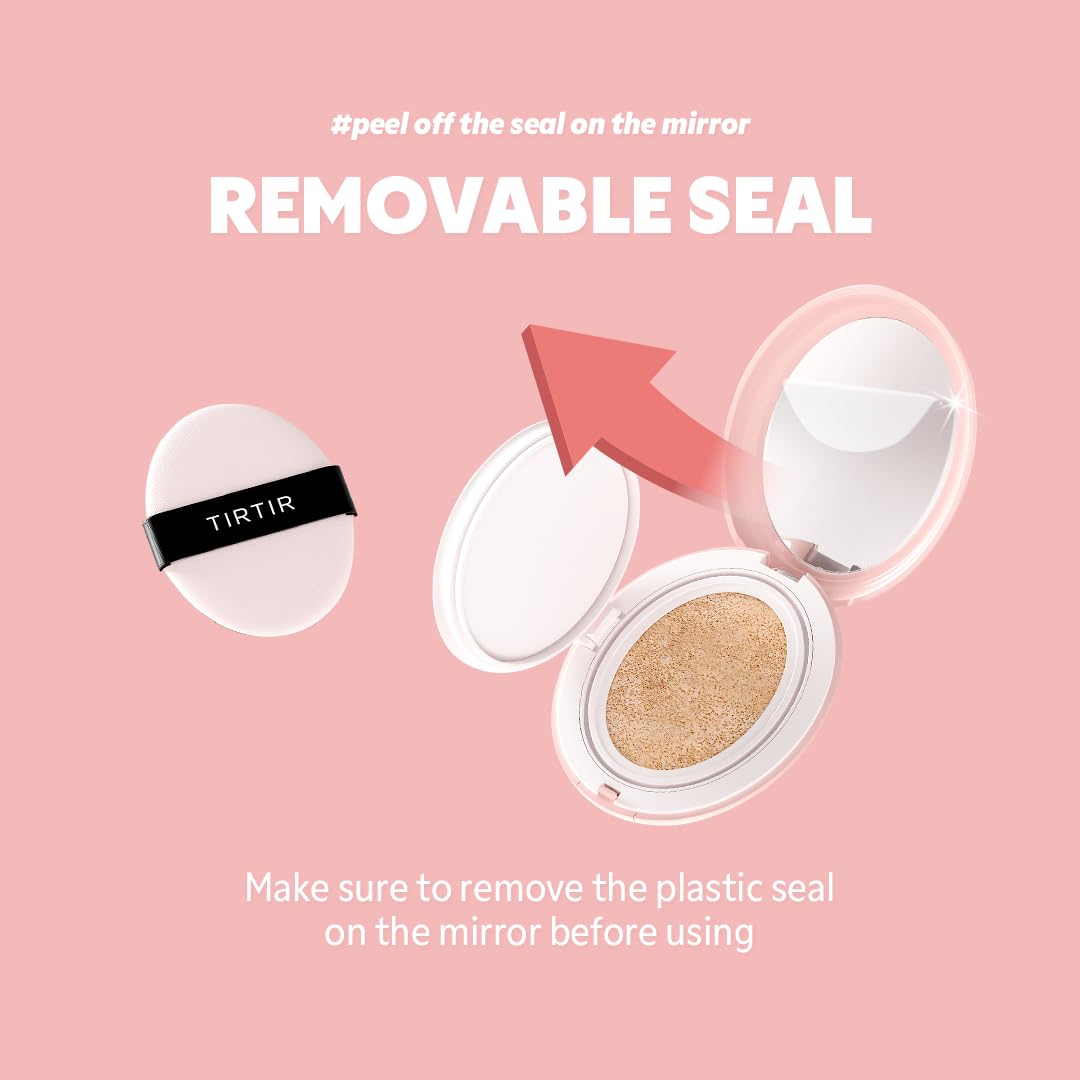 [*Mini Size*] TIRTIR All Cover Pink Cushion | Korean Cushion Foundation, (#29N Natural Beige, 0.15 Fl Oz)