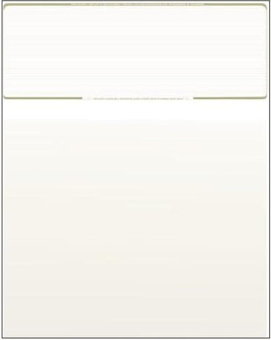 Compuchecks Check on Top Blank Check Paper - 2500 Pack, Quick-Books & Laser Printer Compatible - Security Business Checks with Voucher - 8.5" x 11" Gold Pinstripe