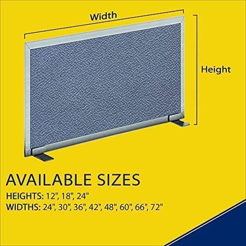 OBEX Acoustical Free Standing Privacy Screen, Cubicle Accessories Desk Privacy Panel, Desk Dividers for Office, Office Furniture Partitions Portable Sound Proof Dividers, 18" x 42", Twilight