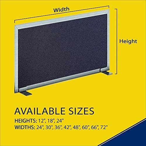 OBEX Acoustical Free Standing Privacy Screen, Cubicle Accessories Desk Privacy Panel, Desk Dividers for Office, Office Furniture Partitions Portable Sound Proof Dividers, 24" x 30", Slate