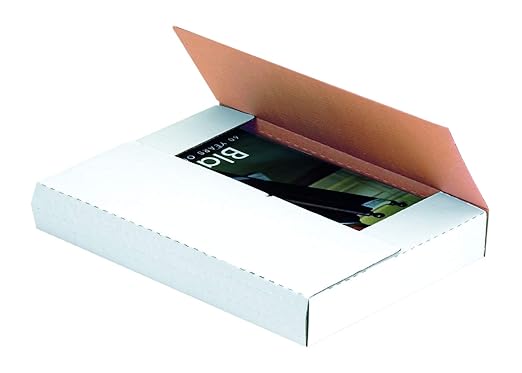 Tape Logic TLM12122BF Easy-Fold Mailers, 12 1/2" x 12 1/2" x 2", White (Pack of 50)