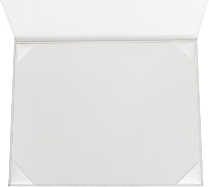 GraduationMall 8.5"x11" Smooth Padded Diploma Cover Certificate Holder White,6-Packs