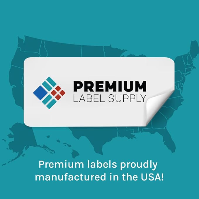 Premium Label Supply Glossy Clear File Folder Labels – 3.4375" x 0.6667" – Laser/Inkjet Compatible – (30 per Sheet), 100 Sheets – 3,000 Total Adhesive Labels