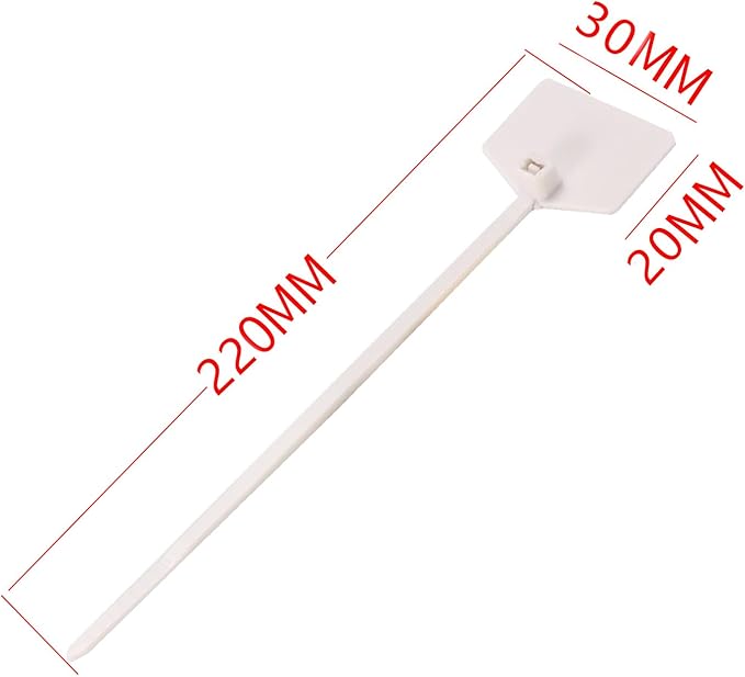 8 in Marker Nylon Cable Ties, Plastic Water Proof Tags, Self-Locking Written-on Cable Marker, Security Seals Label for Cabling, Wire Marking Label, Shipping Hanging Tags - Green/ 100pcs