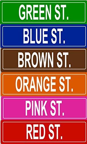 BuildASign Personalized Custom Street Sign – Aluminum Road Sign for Bedroom, Game Room, Man Cave, Garage or Playroom Decor, Weather-Proof & UV Fade Resistant (5"x18”, Red)