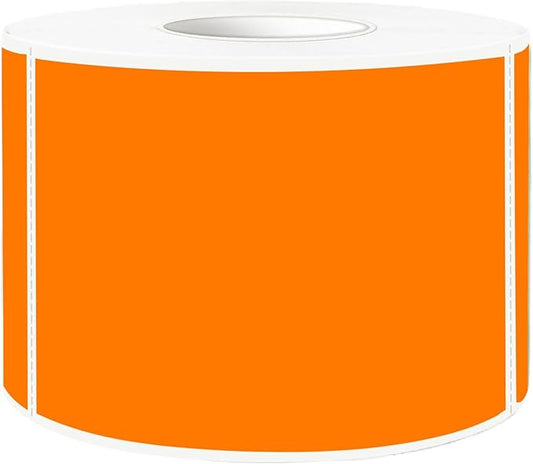 STARLIBOO Neon Colored Labels Stickers 3 x 2 Inch, Rectangle Moving Labels Stickers, 250Pcs Garage Sale Price Stickers, Adhesive Moving Labels for Boxes- Fluorescent Orange