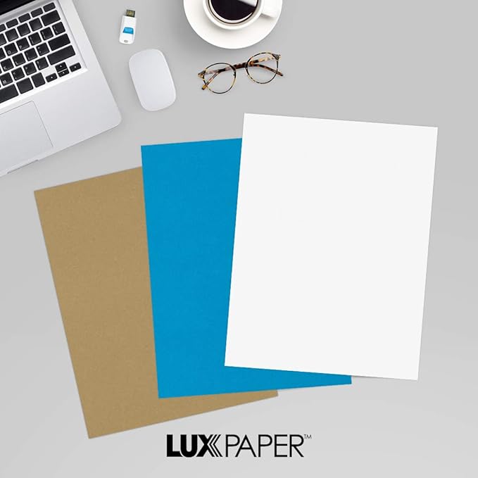 LUXPaper 8.5" x 11" Classic Crest Paper | Letter Size | Brilliant White | 70lb. Text | 1,000 Qty