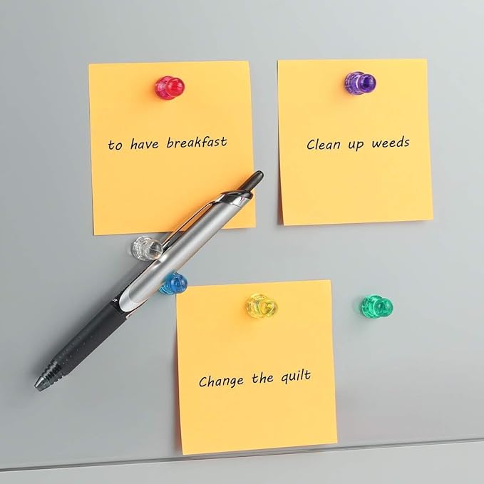 MHDMAG Magnetic Push Pins Powerful Push Pin Magnets for Fridge Whiteboards Calendars Maps in School & Office Pack of 60,Blue