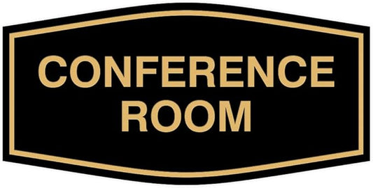 Fancy Conference Room Sign (Black/Gold) - Small