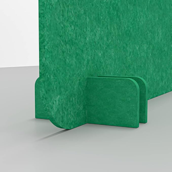 Escape 12" Freestanding Desk Divider | Eco-Friendly Acoustic Privacy Screen | Noise Reducing Desk Partition | 71" Wide | Green