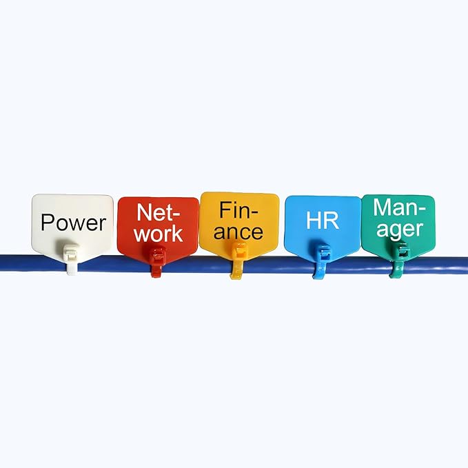 6 in Cable Tags Zip Tie Labels, Nylon Cable Ties with Marker, Plastic Water Proof Tags, Self-Locking Written-on Cord Label for Cabling, Wire Marking Label, Shipping Hanging Tags - Yellow/ 100pcs