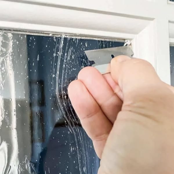 Single Edge Razor Blade 10 Pack - Straight Edge Razor - Ten Sharp Flat Blades in Convenient Storage Box - Oven Scraper Razors Refills - Heavy Duty Single Sided