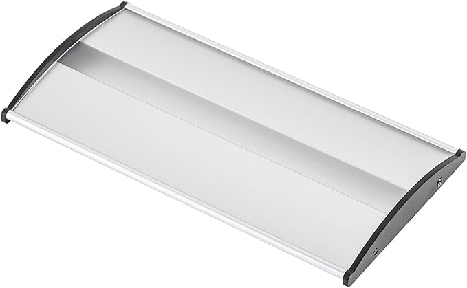 Set of 5 Curved Name Plate Holder 8" x 4" Wall Mount Office Business Door Sign Holder Aluminum Sturdy Office Sign Frame with Adhesive Tape Film for Business Cubicle Custom Display - Silver