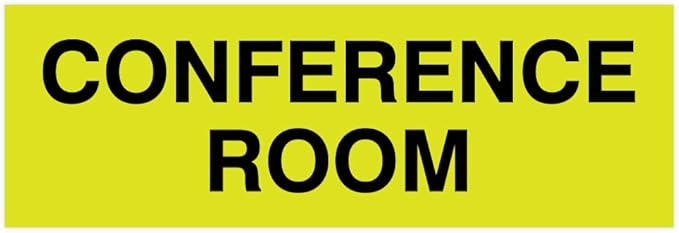 Signs ByLITA Basic Conference Room Sign (Yellow/Black) - Large