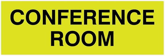 Signs ByLITA Basic Conference Room Sign (Yellow/Black) - Medium