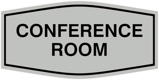 Fancy Conference Room Sign (Light Grey/Black) - Small