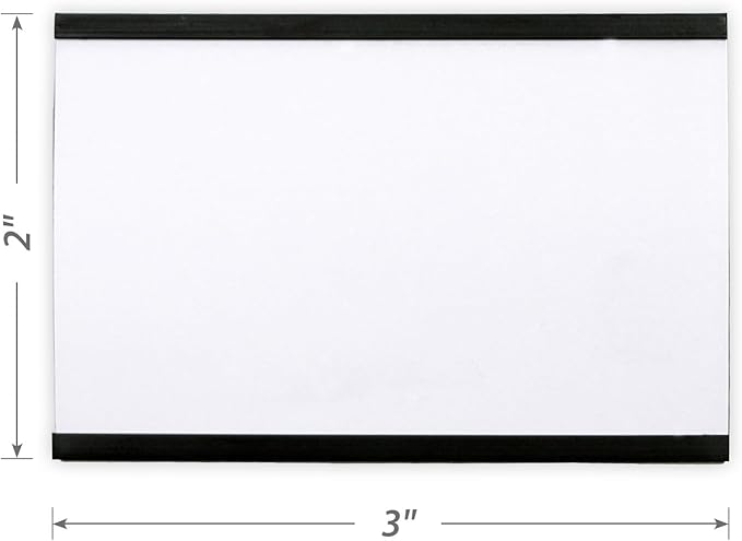 SmartSign Magnetic 'C' Channel Label Holders | 2" x 3", Pack of 10