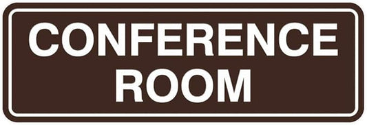Standard Conference Room Sign - Dark Brown - Medium 2 Pack