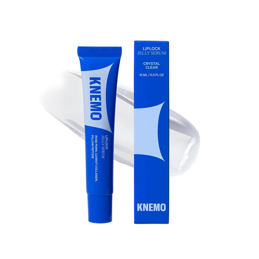 LipLock Jelly Serum for Dry Lips, Long-Lasting, Hydrating, Plumping, Glossy Mask with Rose PDRN, Carrot Collagen, Pillow Peptide, Moisturizing Tinted Lip Balm. (Crystal Clear)