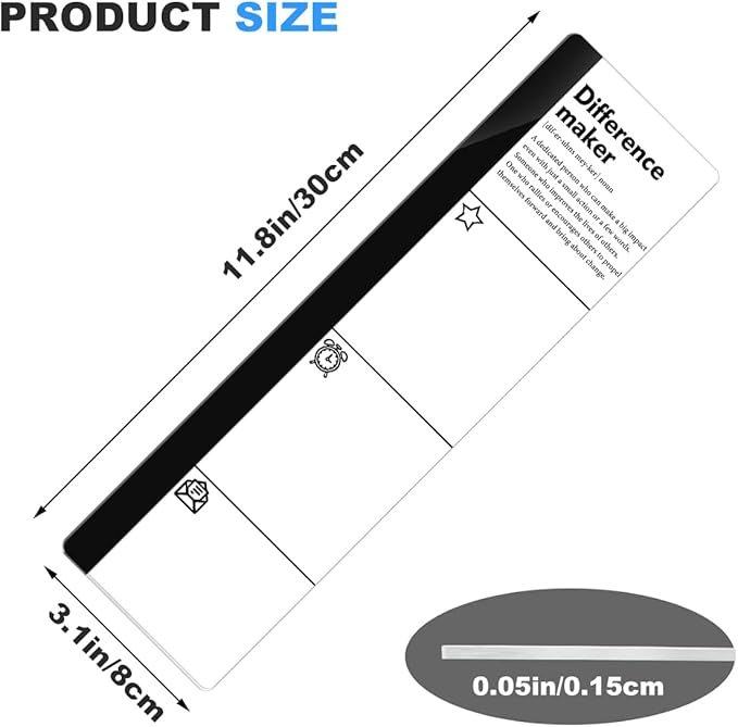Computer Monitor Memo Board Difference Maker Board Logo Monitor Message Board Office Desk Accessories for Office Home Computer Monitor Left and Right