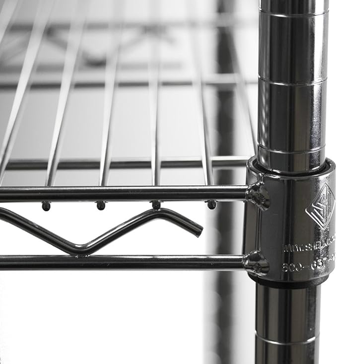 Shelving Inc. 8" d x 42" w Chrome Wire Shelving with 3 Tier Shelves, Weight Capacity 800lbs Per Shelf