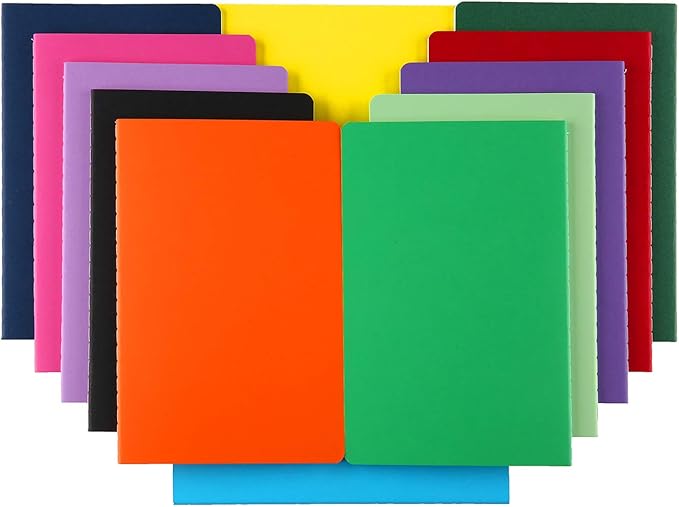 XYark Large Colorful Blank Notebook Journals Bulk with Thick Unlined Paper, 8.5x11 inch, 60 Pages, Journal Set for Travelers Students Office, Sketchbook Composition Diary Subject Notebooks, 12 Pack