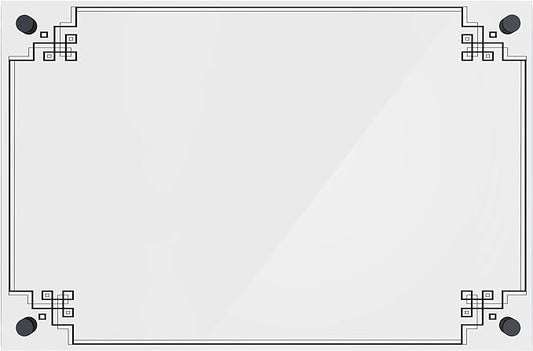 Acrylic Dry Erase Board for Wall with Stylish Border - Shipped Next Day, Made in USA, Non-Magnetic Whiteboard, Wall Mounted Board, Easy to Clean (White - 30x48)