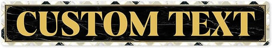 Custom Sign, Custom Street Sign, 11 Font Colors, 13 Font Styles, 4 Hole Options, 22 Sizes, 6x36 Inches, Rust Free DiBound, Fade Resistant, Made in USA by My Sign Center (Marble Tile)