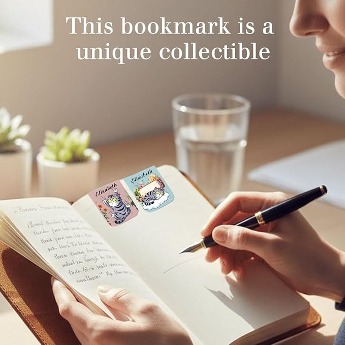 Magnetic Bookmark Clip Personalized for Readers, Custom Name Magnetic Page Marker for Books,Funny Bookmark Gifts for Book Lover, Teachers, Student, Women and Firends