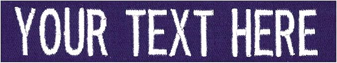 Custom Uniform Name Tapes Solid Colors. Purple Fabric, 3.5 Inch Sew on