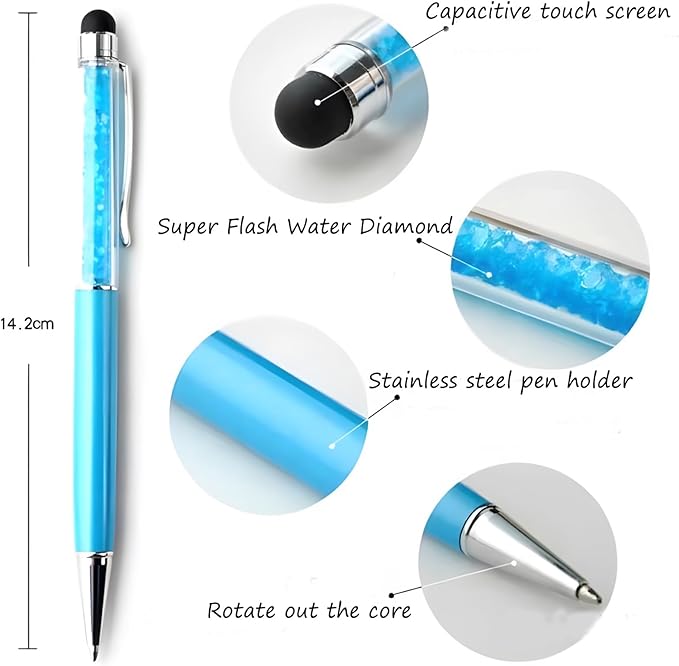 Yucold Customized Pens with Name/Logo - Touch Screen Stylus Ballpoint Pen, Perfect for Weddings, Business & Personalized Gifts (Military Green,150)