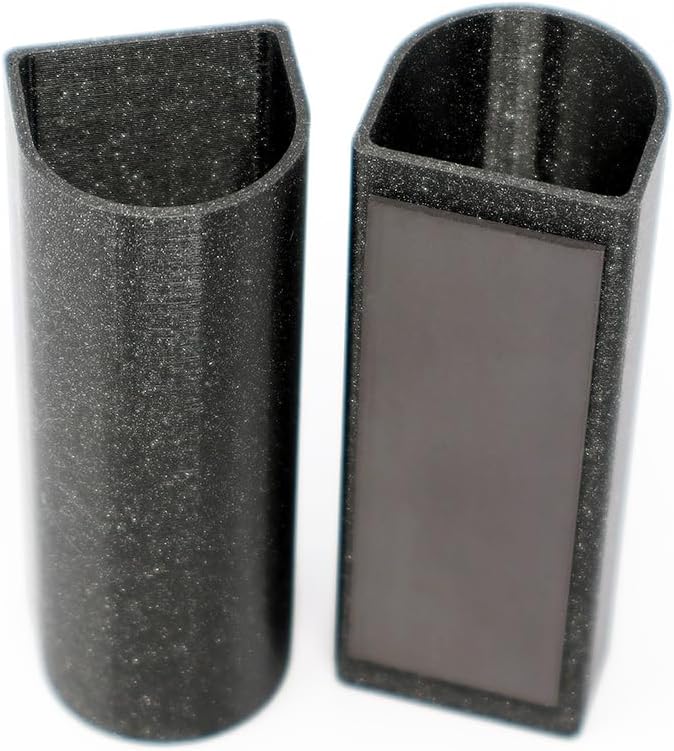 Magnetic Pen Holder, Marker Holder and Pencil Holder for Refrigerator, Locker, Whiteboard or Desk (Small, Space Black, Set of 2)