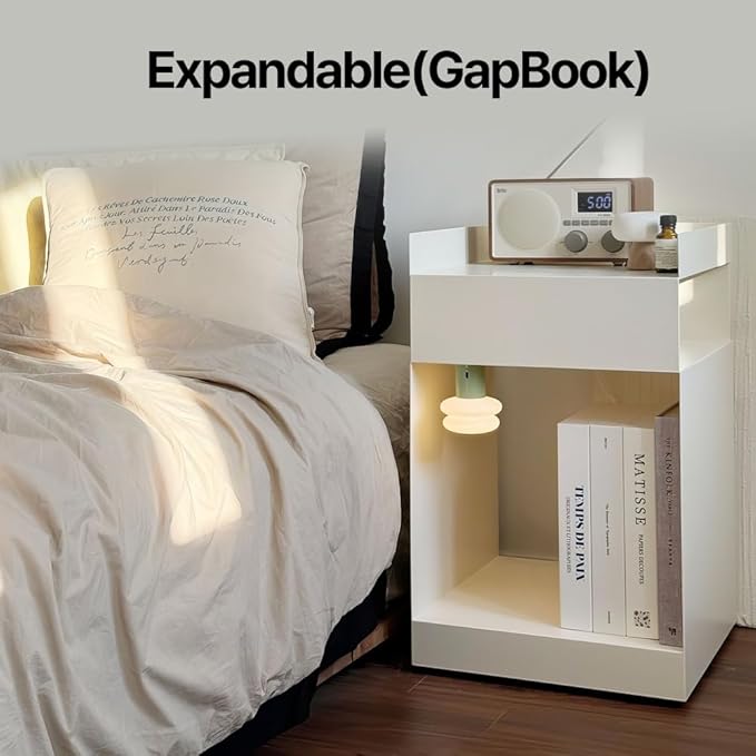Book Shape Decorative Cable Management Box - Expandable Cable Organizer Box with Magnetic Closure for Home & Office (GoghMonet, Standard)
