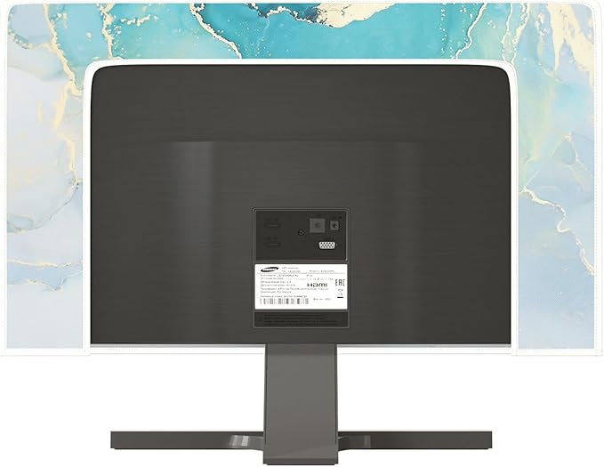 Baocicco Blue Green Marble TV Display Screen Cover 55 Inch Creative Anti-Static Dustproof Monitor Accessories Laptop LCD Cover Modern Screen Television Decoration for LED LCD OLED TVs