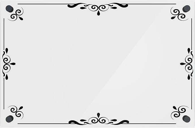 Acrylic Dry Erase Board for Wall with Stylish Border - Shipped Next Day, Made in USA, Non-Magnetic Whiteboard, Wall Mounted Board, Easy to Clean (White - 12x18)