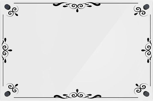 Acrylic Dry Erase Board for Wall with Stylish Border - Shipped Next Day, Made in USA, Non-Magnetic Whiteboard, Wall Mounted Board, Easy to Clean (White - 18x24)