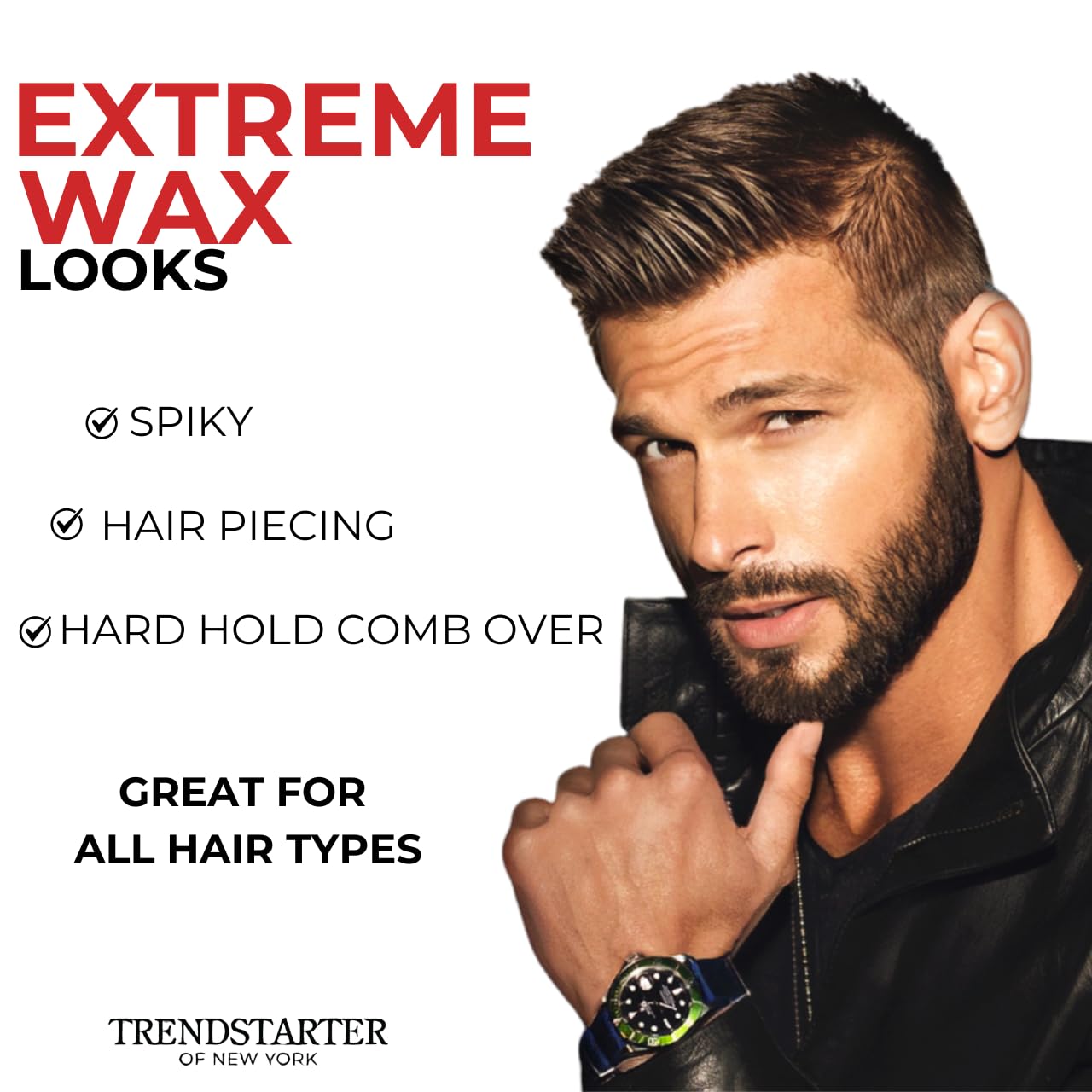 TRENDSTARTER - EXTREME (4oz) (PACK of 2) - Strong Matte Finish - Premium Water Based Flake-Free Styling Pomade for All Hair Types - All-Day Hold