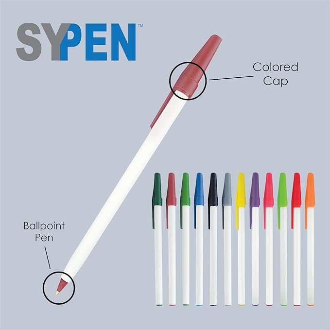 Personalized Stick Pens With your Custom Logo or Text-500 Pack Bulk-for Businesses, Parties, and Events, Custom Printed Slim Ballpoint Pens with Cap, Light Green, Black Ink
