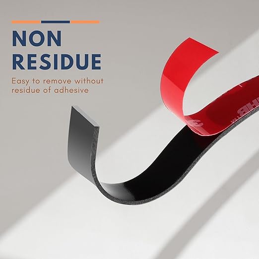 3M Double Sided Mounting Tape 2 Pack 0.5" Width 5925 VHB Black Foam Tape High Bond Waterproof Heavy Duty Strong Adhesive Tape Thick 0.025 in Fastener Replace Décor Frame Logos
