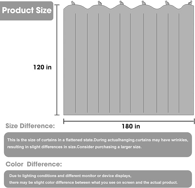 Cbsroro Room Divider Blackout Curtain Track Curtains Wall Dividers Panels Screen for Living Rooms Bedroom Office Privacy Partition Separation, W180 × L120 Inch,1 Panel, Black