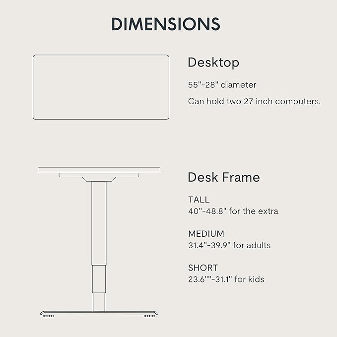 FLEXISPOT E6 3-Stage Dual Motor Electric Standing Desk 55 x 28 Sit Stand Up Desk, Holds 220 lbs, Adjustable Height w/Memory Presets, One-Piece Mahogany Desktop & White Frame, Ships in 2 Boxes